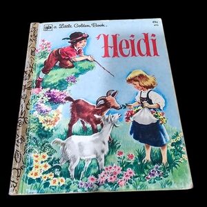 Vintage Little Golden Book Heidi 1970s Golden Press‎ Classic Children’s Book